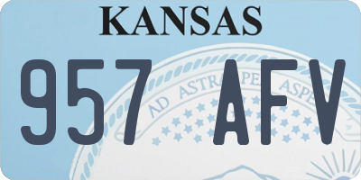 KS license plate 957AFV
