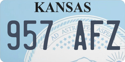 KS license plate 957AFZ