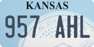 KS license plate 957AHL