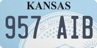 KS license plate 957AIB