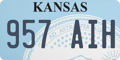 KS license plate 957AIH