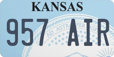 KS license plate 957AIR