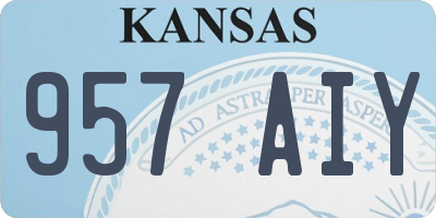 KS license plate 957AIY