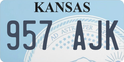 KS license plate 957AJK