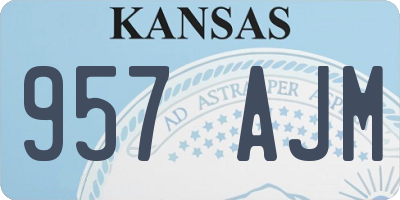 KS license plate 957AJM