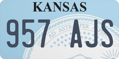 KS license plate 957AJS