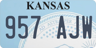 KS license plate 957AJW