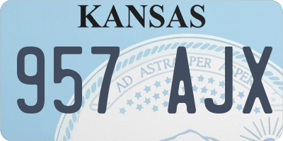 KS license plate 957AJX
