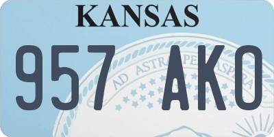 KS license plate 957AKO