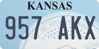 KS license plate 957AKX