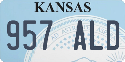 KS license plate 957ALD