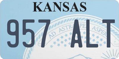 KS license plate 957ALT
