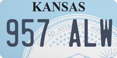 KS license plate 957ALW