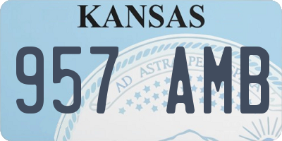 KS license plate 957AMB