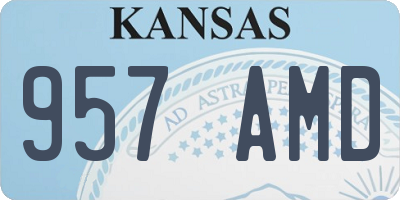 KS license plate 957AMD