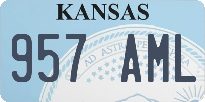KS license plate 957AML
