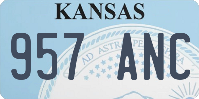 KS license plate 957ANC
