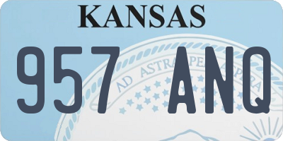 KS license plate 957ANQ
