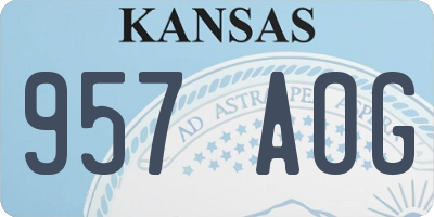 KS license plate 957AOG