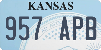 KS license plate 957APB