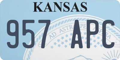 KS license plate 957APC