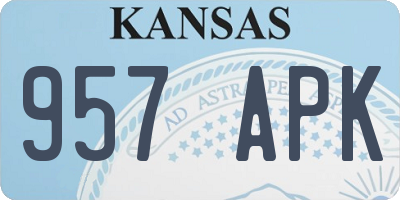 KS license plate 957APK