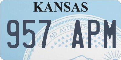 KS license plate 957APM