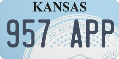 KS license plate 957APP