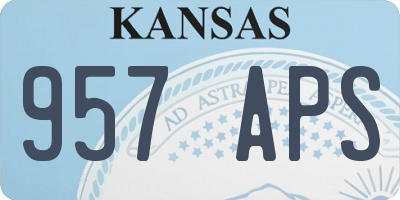 KS license plate 957APS