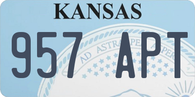 KS license plate 957APT