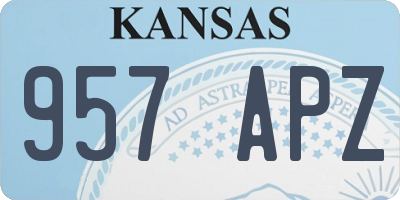 KS license plate 957APZ