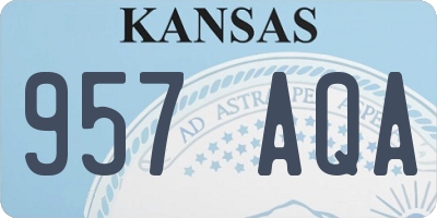 KS license plate 957AQA