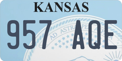 KS license plate 957AQE
