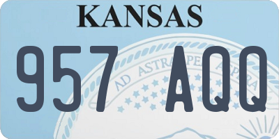 KS license plate 957AQQ