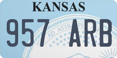 KS license plate 957ARB
