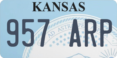 KS license plate 957ARP