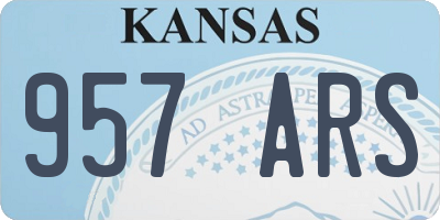 KS license plate 957ARS
