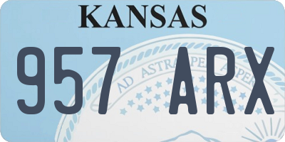 KS license plate 957ARX
