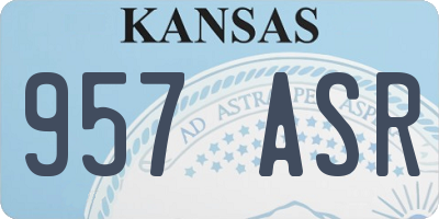 KS license plate 957ASR
