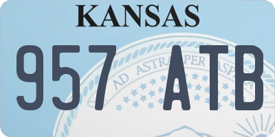 KS license plate 957ATB