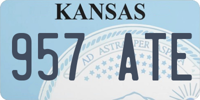 KS license plate 957ATE