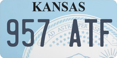 KS license plate 957ATF