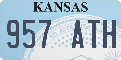 KS license plate 957ATH