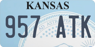 KS license plate 957ATK