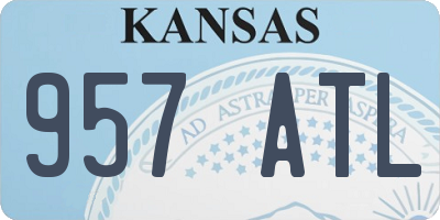 KS license plate 957ATL