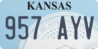 KS license plate 957AYV