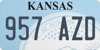 KS license plate 957AZD