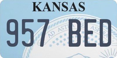 KS license plate 957BED