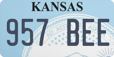 KS license plate 957BEE