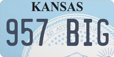 KS license plate 957BIG